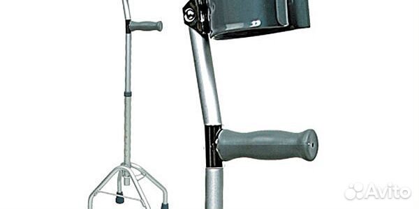 Алюминиевый 4-х опорный костыль 10072 под локоть