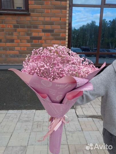 Букет цветы из гипсофилы