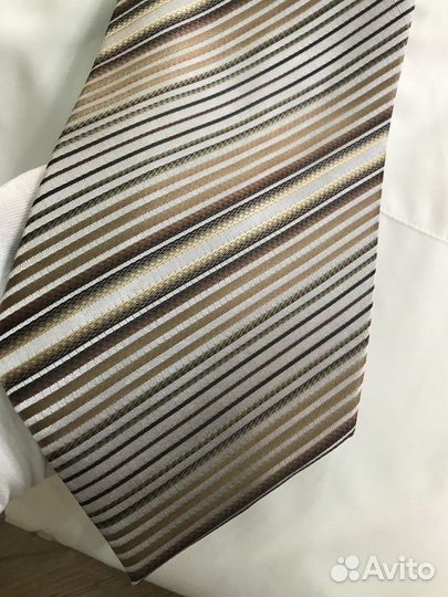 Галстук Италия перламутровый кофе с молоком