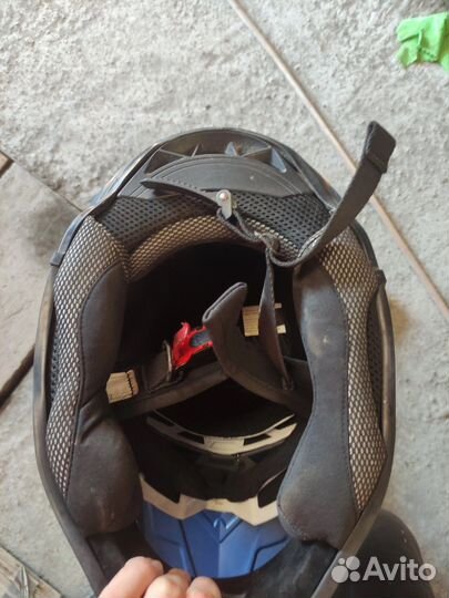 Шлем для питбайка с очками
