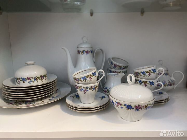 Немецкий кофейный сервиз Jlmenau