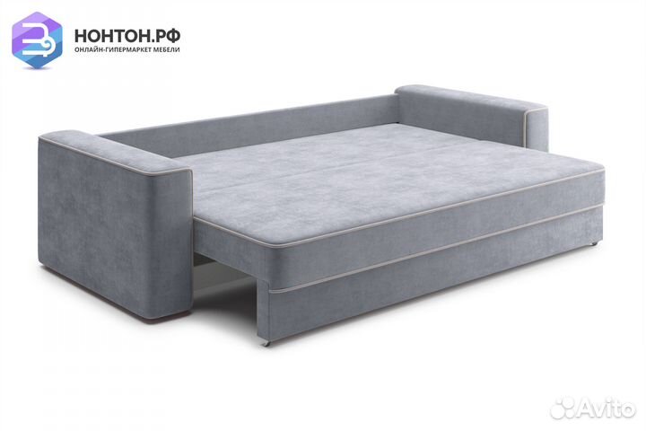 Диван еврокнижка Берген 3-х местный серый