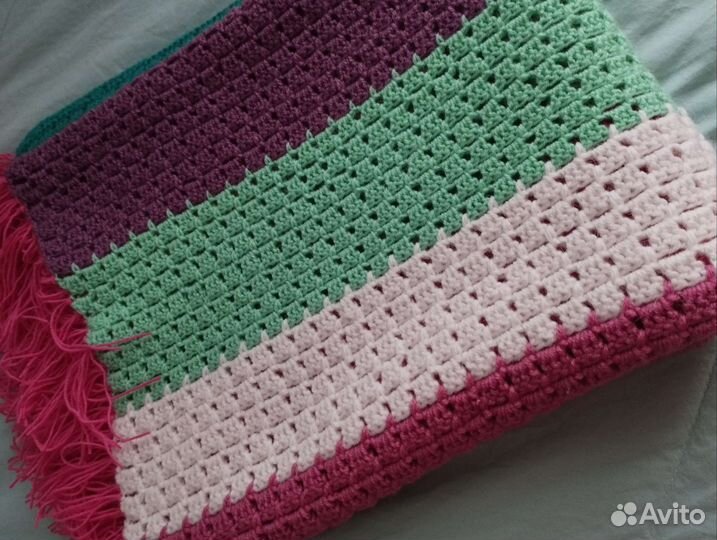 Плед детский вязаный ручная работа