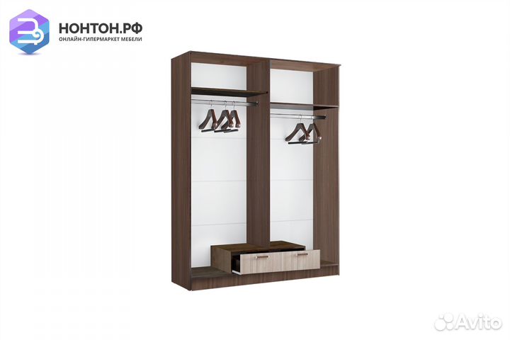 Шкаф Адель 1.6 ясень шимо темный / ясень шимо свет