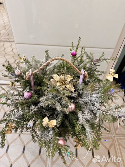 Новогодняя композиция с подсветкой