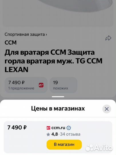 Лексан CCM на вратарский шлем INT-SR
