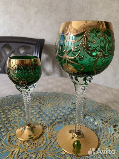 Сервировка стола винтаж Богемия