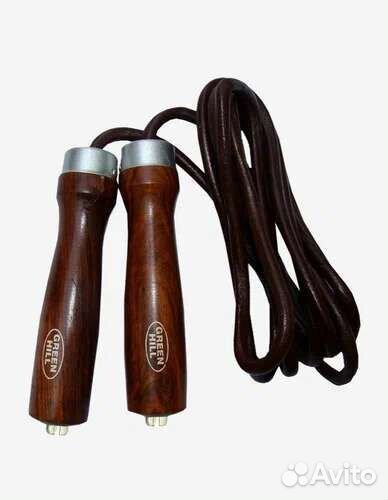 Скакалка green hill кожа с утяжелителями