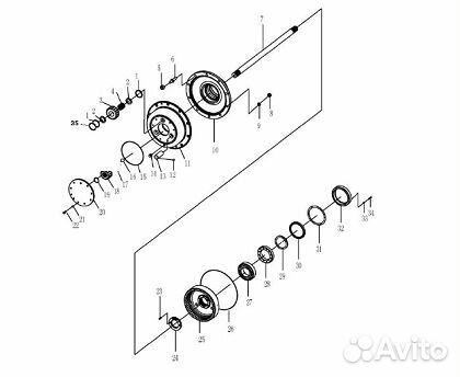 Втулка промежуточная подшипника - 3050900051 (sdlg