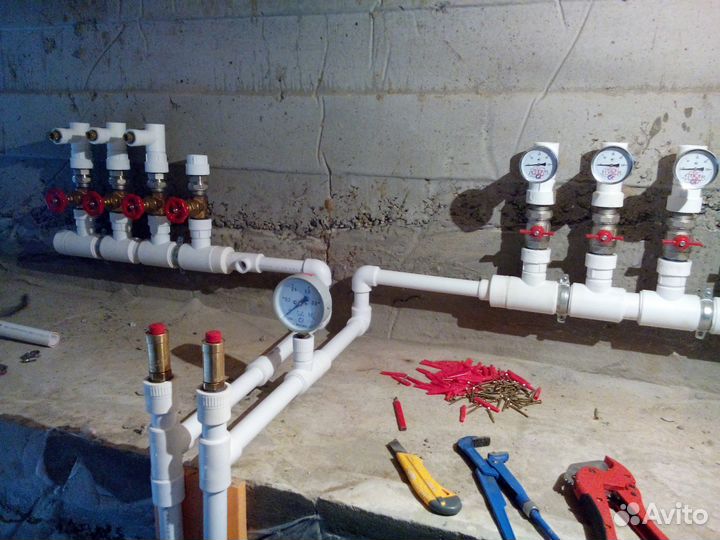 Монтаж систем отопления, водоснабжения