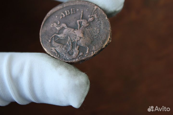 2 Копейки 1758 перечекан Елизавета П. в Твери