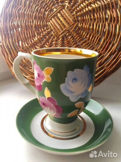 Бокал с блюдцем Гигант Агашки 1988 г