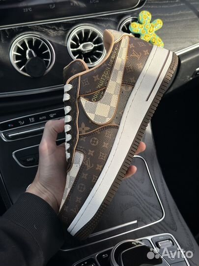 Кроссовки Nike Air Force 1 Low Louis Vuitton Brown