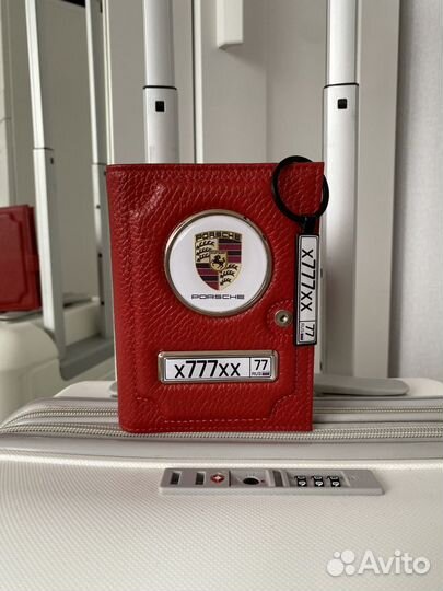 Обложка 2в1 для документов на заклепке красная