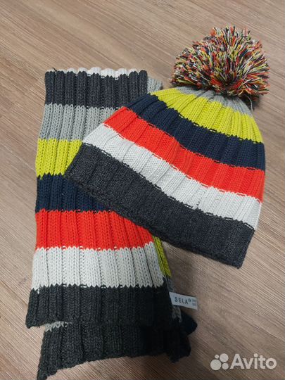 Комплект шапка и шарф для мальчика