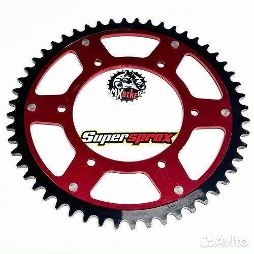 Звезда задняя биметаллическая красная 52 зуба GasG