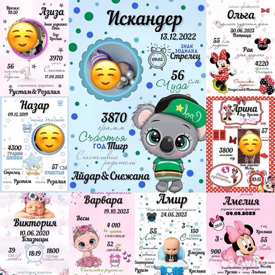 Метрика для новорожденных