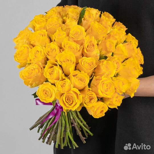 Букет 51 Желтая Роза (40 см.)