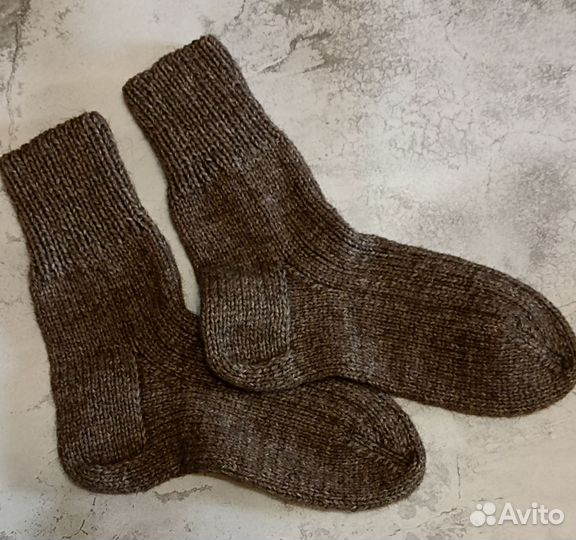 Носки шерстяные ручной вязки