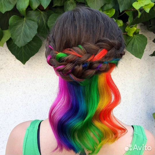 Цветные пряди для наращивания