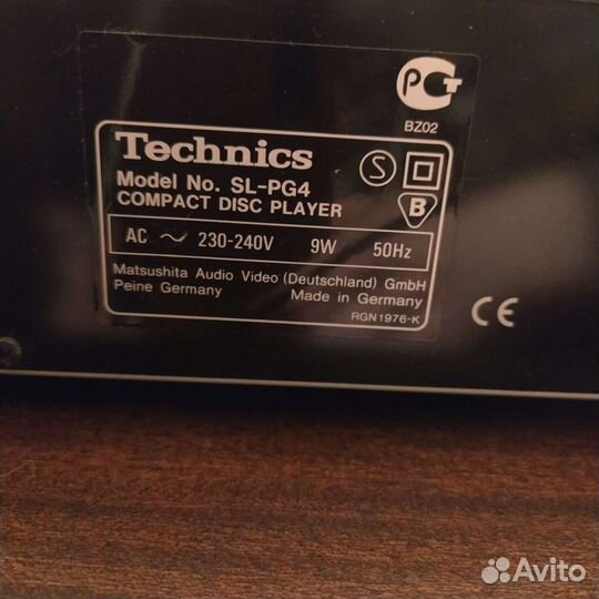 Technics SL-PG4 CD-блок,Техникс