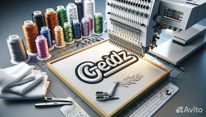 Машинная вышивка на бейсболках, футболках, худи