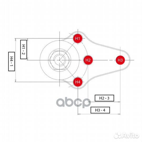 Шаровая опора переднего нижнего рычага chevrolet