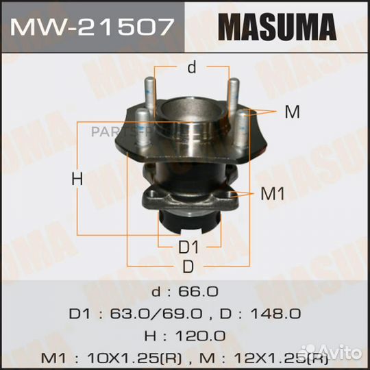 Masuma MW-21507 Ступичный узел (with ABS)