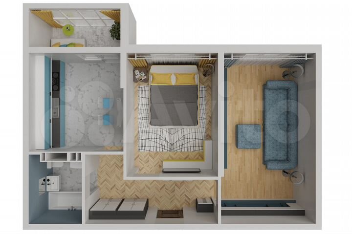 2-к. квартира, 55,5 м², 2/9 эт.