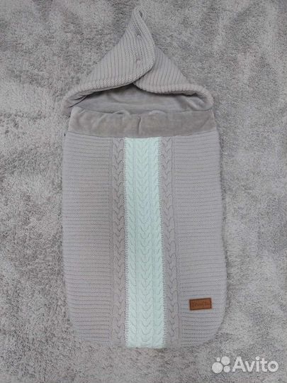 Конверт вязаный на выписку Mansita, весна