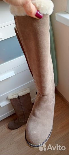 Сапоги женские зимние замшевые 39