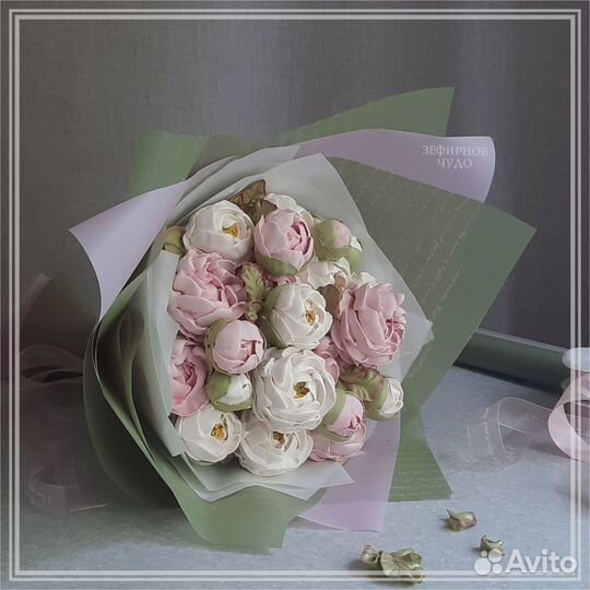 Зефирный букет / Сладкий букет из зефирных цветов