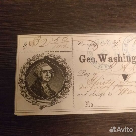 Банковский чек США