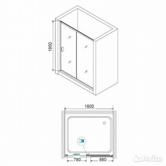 Душевая дверь RGW Passage PA-016B 180 см