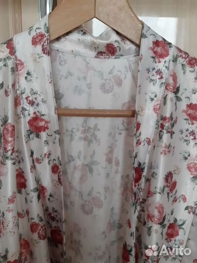 Халат женский шелковый