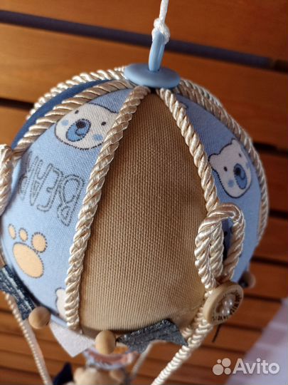 Плюшевый мишка на воздушном шаре ночник подарок