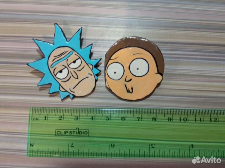 Значки Рик и Морти 2шт