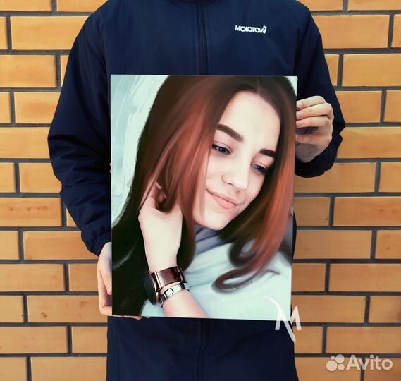 Портрет по фото на холсте. Печать фото на холсте