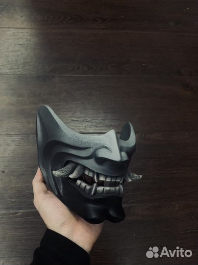 Японская самурайская маска «Мэнгу» (ручная работа)