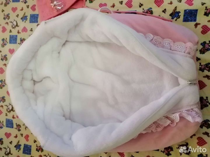 Конверт на выписку для девочки зимний