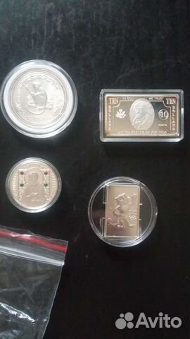 Монеты Серебро: Австралия, Белоруссия, Россия, США