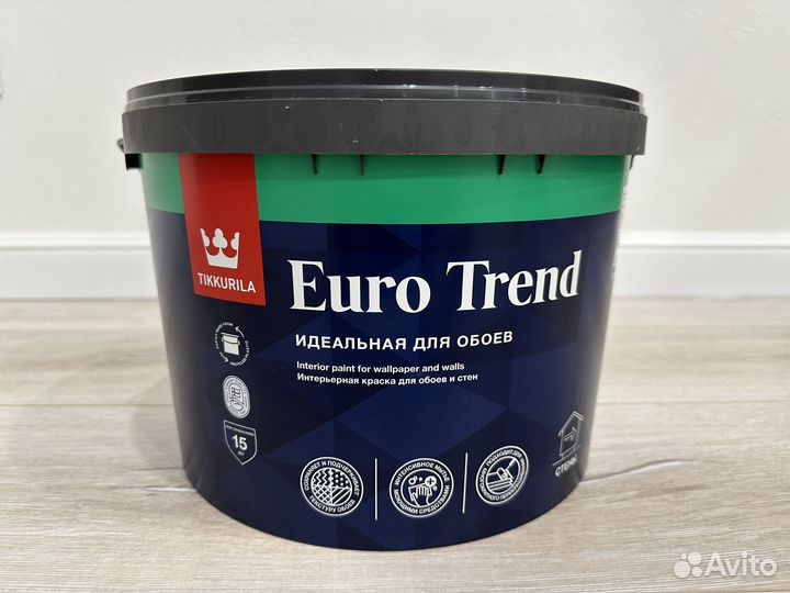 Краска белая tikkurila 9 л
