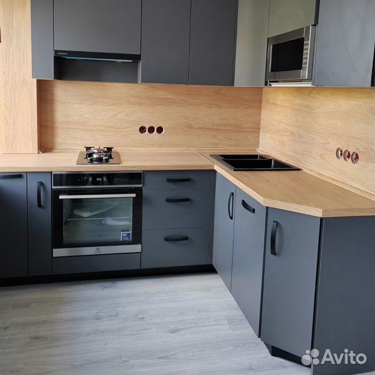 Кухня графит под ключ с гарантией