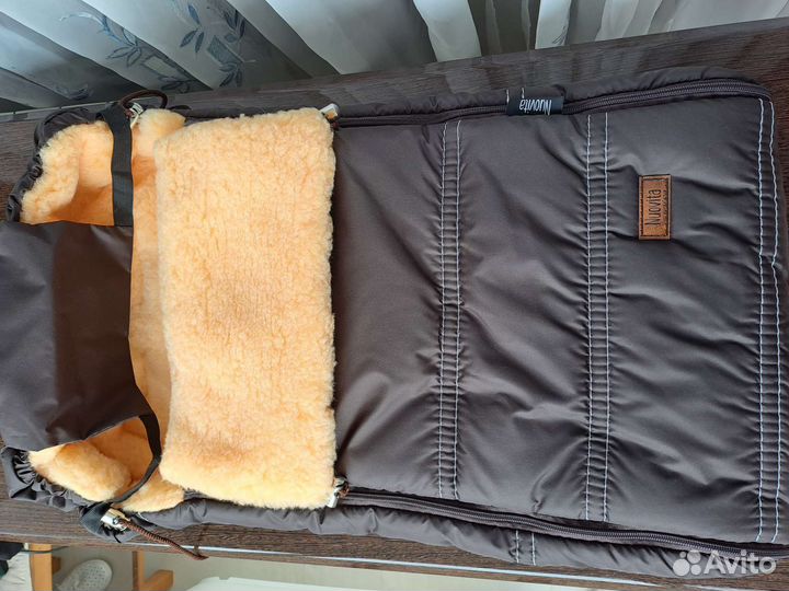 Зимний конверт в коляску на овчине