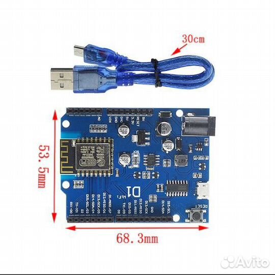 Arduino UNO R3 atmega16U2 + чип CH340G Wi-Fi