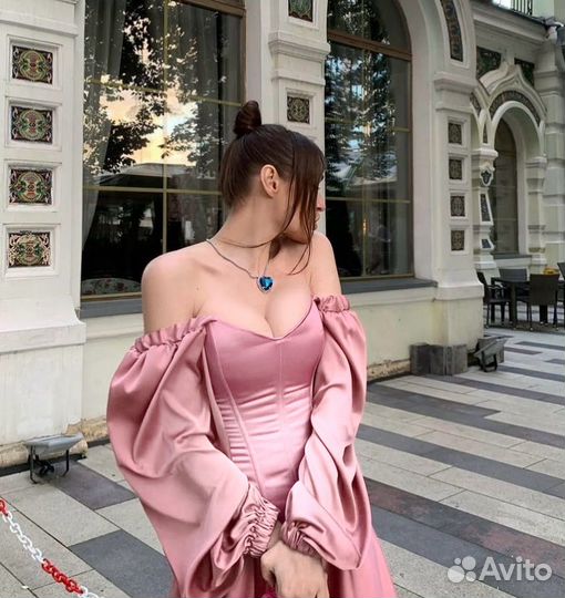 Нежно розовое корсетное платье ilalimited