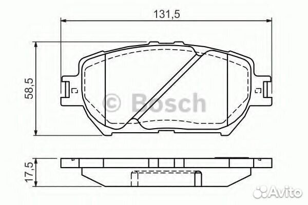 Комплект тормозных колодок 0986494363 bosch