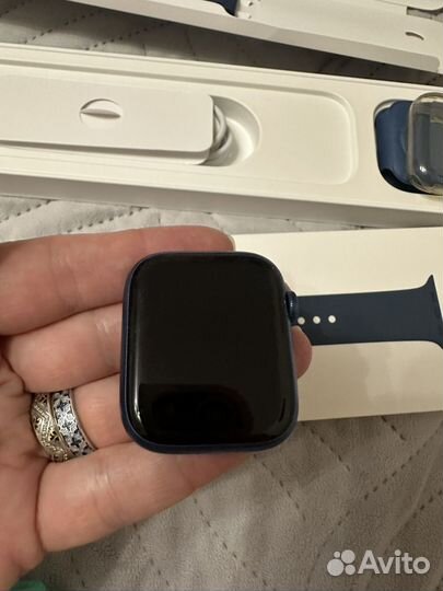 Часы apple watch 7 45 mm blue