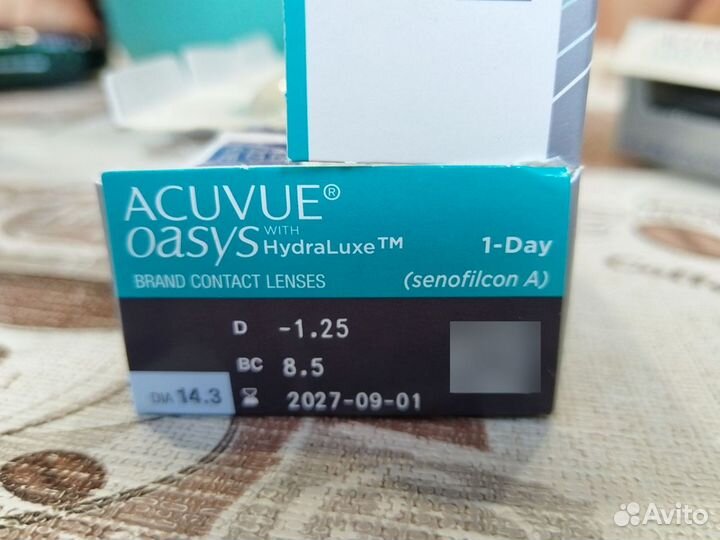 Линзы acuvue oasys 1,25