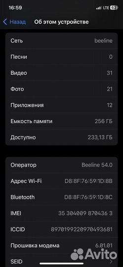 iPhone X, 256 ГБ